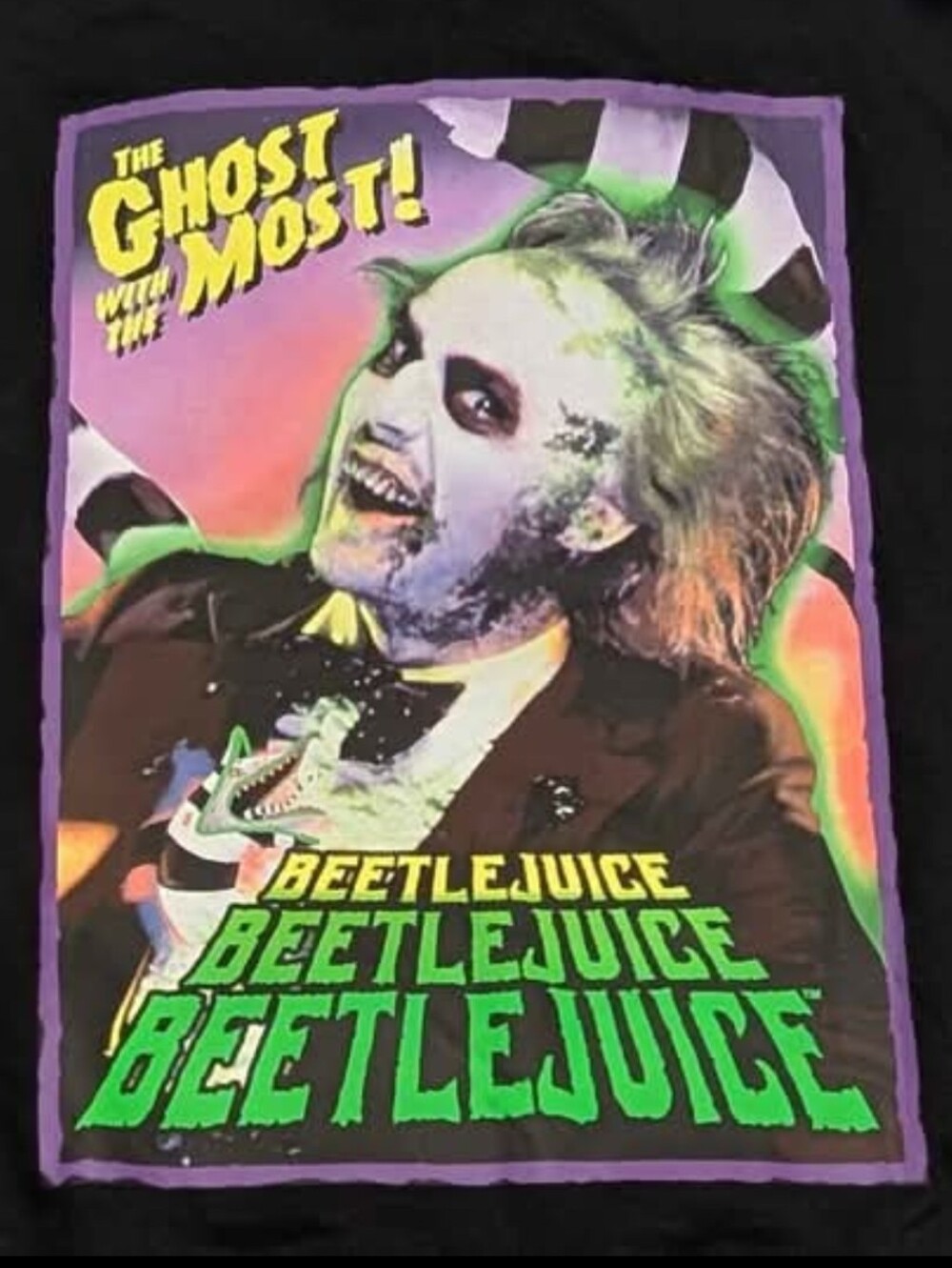 Black Beetlejuice Hooded Sweatshirt Men's 2XL (50/52) BRAND NEW W/O TAG